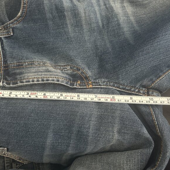 Guess Rocker Slim Boot‎ Mens Jeans 39x34" Relaxed Fit Blue Feathered Mid Rise - Picture 10 of 10